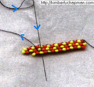 Brick Stitch 22 - Third Row and Decreasing