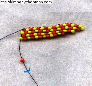 Brick Stitch 24 - Fourth Row and Increasing Extra