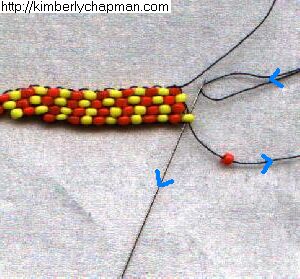 Brick Stitch 25 - Fourth Row and Increasing Extra