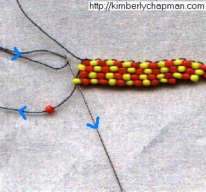 Brick Stitch 25 - Fourth Row and Increasing Extra