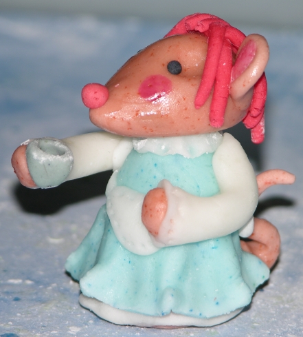 Halloween Cake - In the Making - Rag Doll Mouse - Side