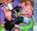 Halloween Cake - In the Making - Cat Mouse Frightens Fairy Mouse