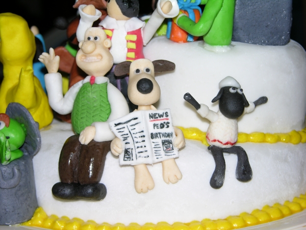 Peo's 2007 Birthday Cake - Wallace, Gromit, and Shaun