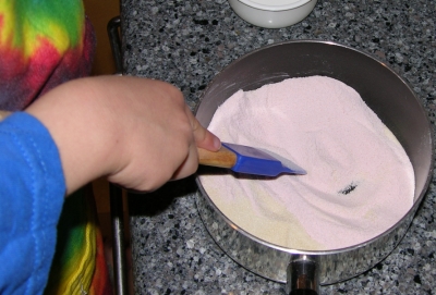 Mix dry ingredients.