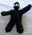 Ninja in Black Outfit